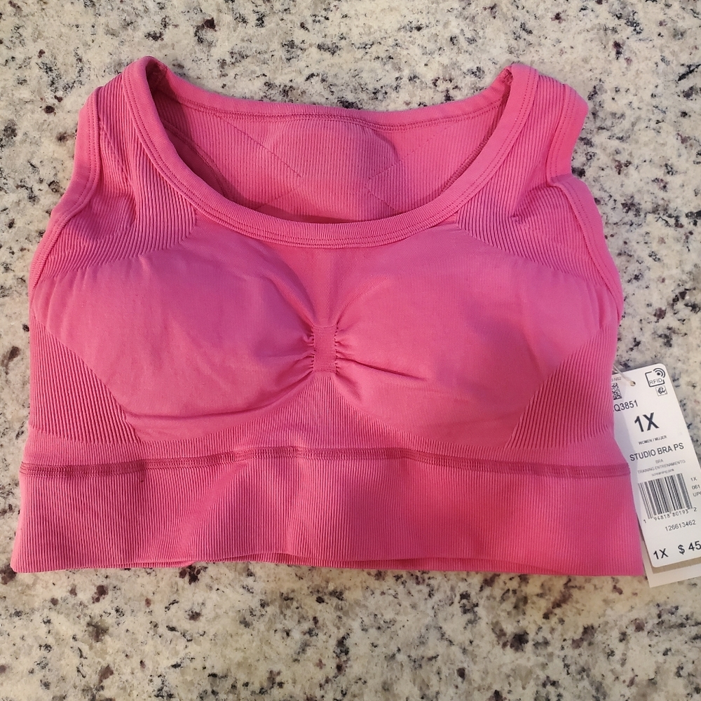 NWT Adidas Studio Bra Pink